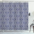 thumbnail image 1 of Ambesonne Renaissance Shower Curtain, Rococo Floral Damask, 69"Wx70"L, Violet Blue Cream, 1 of 3