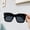 Bright black and gray flakes, variant on Retro Rivet Sunglasses: UV400 Protection, PC Frame & Lens, Universal Style, Big Frame Design for All-Match Outfits, 99% Visible Light Transmission