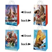 24 Pcs Moana Cartoon Party Gift Bags, Birthday party bags, Cartoon candy bags, Party Supplies（8.26"×5.9"×3.15"）