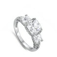 thumbnail image 4 of White Cubic Zirconia Modern Anniversary Ring .925 Sterling Silver Band Jewelry Female Male Size 4, 4 of 4