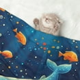 thumbnail image 2 of Yiaed Whimsical Underwater Fantasy Print Dog Blankets-Cat Blanket Washable for Couch Protection,Puppy Blanket, Soft Plush Reversible Throw Furniture Protector-Medium, 2 of 8