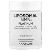 Codeage Liposomal NMN Platinum, 2 Bottles, 90 Vegetable Capsules Each