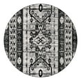 thumbnail image 3 of Unique Loom Portland Collection Area Rug - Depoe (7' Round Black and White/Black), 3 of 10