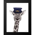 thumbnail image 2 of Nieman, Rachel 19x24 Black Modern Framed Museum Art Print Titled - Train Conductor Giraffe, 2 of 5