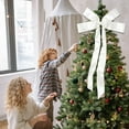 thumbnail image 4 of Christmas Large Velvet Holiday Bow, A Christmas Tree Topper Bow, Cloth Large Velvet Holiday Bow for Christmas Tree Topper, Wreath Wall Door And Festive Home Decor, 4 of 5