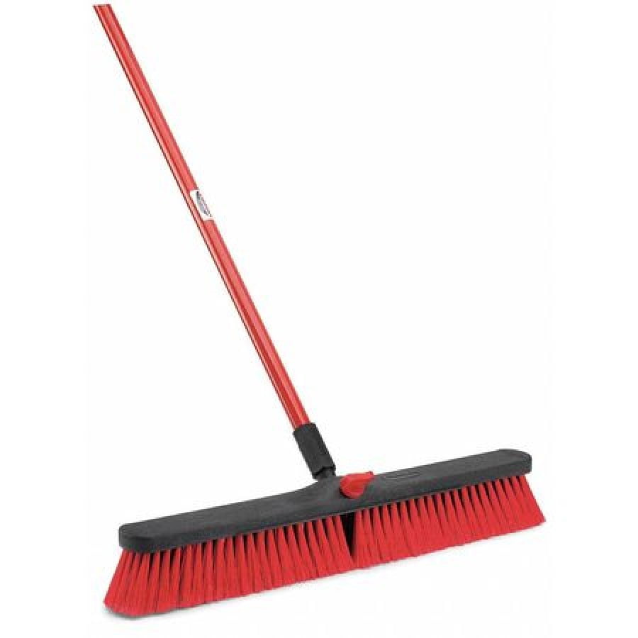 LIBMAN 805 Broom,w/Handle and Locking Nut,24" Block