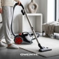 thumbnail image 6 of OVENTE Bagless Canister Vacuum Cleaner, 1200W Power Suction, Black ST2000 | 360° Swivel Hose with Telescoping Wand and Automatic Cord Rewind, Lightweight Cleaning Machine for Hard Floors and Carpets, 6 of 11