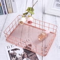 thumbnail image 4 of MasteelfCA Metal Wire Mesh Basket Rack for Desktop Organizer/Clothing Storage/Fruit Snacks Tray/Kitchen Tool Holders (Rose Gold), 4 of 7