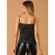 thumbnail image 5 of INSPIRE CHIC Blusa Sin Mangas Estampado Floral Flocado Correa De Espagueti Cami Tank Top Para Mujer Negro L, 5 of 6