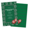 Personalized Red Mittens Holiday Party Invitation