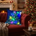 thumbnail image 4 of Christmas Throw Pillow Covers 18x18" Christmas LED Pillows 2 Modes Switching Printed Sofa Pillows Cushions Pillowcases Linen Pillow Case for Sofa Couch Xmas Decorations, 4 of 7