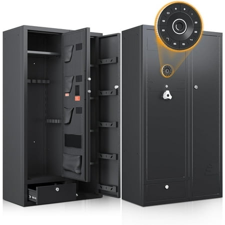 KAER [2024 NEW] 15-20 Gun Safe Gun Safes for Rifles and Pistols Rifle Safe Gun Cabinet Gun Safes for Home Gun Safe for Rifles with Digital Keypad Drawer Removable Shelf (Unassembled)