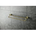 thumbnail image 4 of Kingston Brass Monarch 24-Inch Dual Towel Bar In Brushed Brass Finish BAH6123BB, 4 of 5