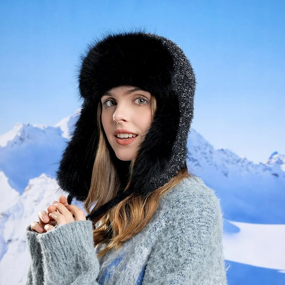 ZSQDM Hood Ski Over Windproof Plush Hood Fuzzy Ski Winter Adjustable Women Men beanie for Women Summer Hats for Women Bomber Hats Newsboy Cap for Men