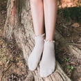 thumbnail image 3 of Tipi Toe Womens Elegant Ruffle Trim Ankle Socks 3-Pack, 3 of 7