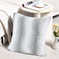 thumbnail image 3 of Home Soft Things Plush Striped Faux Fur Throw Pillow Covers, Modern Soft Pillow Cases for Sofa or Bed, Pillow Inserts Not Included, Set of 2, 20" x 20", Beckie Stripe-Grey Flannel, 3 of 8