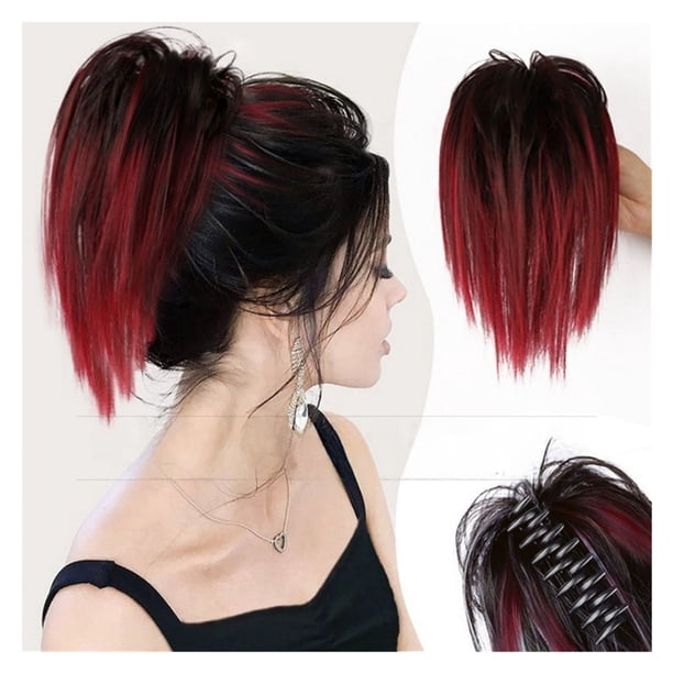 Clip for peluca de gallinero esponjoso for moño de pelo, pelo de niña caliente, estilo perezoso for mujeres y niñas