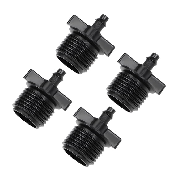 Barb Drip Pipe Connector 1/2BPSF Thread 4/7mm Hose Fitting for Garden Agricultural Irrigation System, Plastic 10pcs
