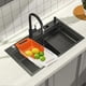 thumbnail image 4 of Telescopic drain basket vegetable washing basin kitchen sink fruit and vegetable washing basket free punching drain rack, 4 of 5