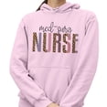 thumbnail image 2 of Med-Surg Nurse Leopard Print Hoodie Sweatshirt Unisex Large Pink, 2 of 5