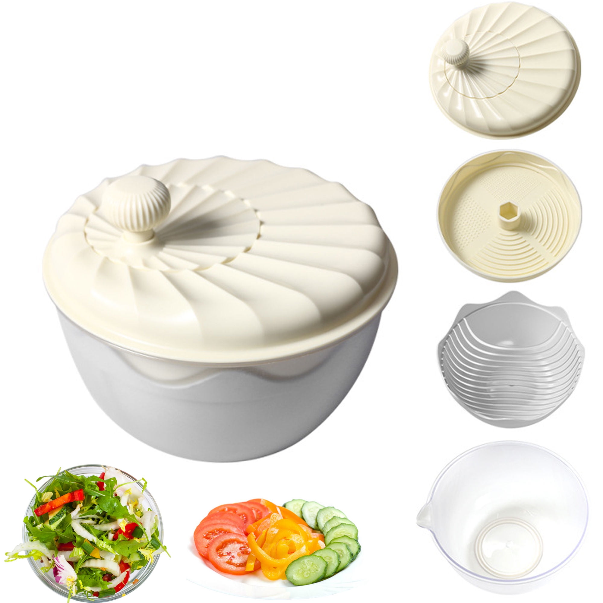 Salad Cutter Bowl, Large Salad Spinner Wash, Fruits & Vegetables