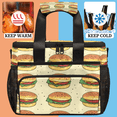thumbnail image 5 of Herdesigns Burgers Large Insulated Lunch Box for Adults Women Men with Adjustable Shoulder Strap, Fastfood Reusable Cooler Lunch Bag for Offices Picnic Hiking Beach, 5 of 7