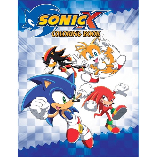 sonic x coloring book  coloring book for kids and adults with fun easy  and relaxing coloring pages coloring books for adults and kids 24 48