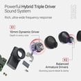 thumbnail image 4 of Status Audio Between 3ANC Onyx Wireless Earbuds - Triple Driver - Active Noise Cancelling - 6X Microphones - Transparency Mode - 8H Playtime - Bluetooth 5.2. - IPX5 Waterproof, 4 of 5
