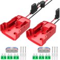 thumbnail image 1 of Para Adaptador de Rueda de Potencia Compatible con Batería Milwaukee 18V, Kit de Convertidor con Porta Fusibles, Interruptor, Terminal, Cable 12AWG para Juguetes de Auto RC DIY (Paquete de 2), 1 of 7