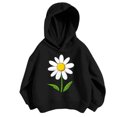 thumbnail image 2 of Cute Hoodies for Toddlers Girls Daisy Flower Print Pullover Sweatshirts Cool Casual Fall Winter Play Top Size 1-10, 2 of 7