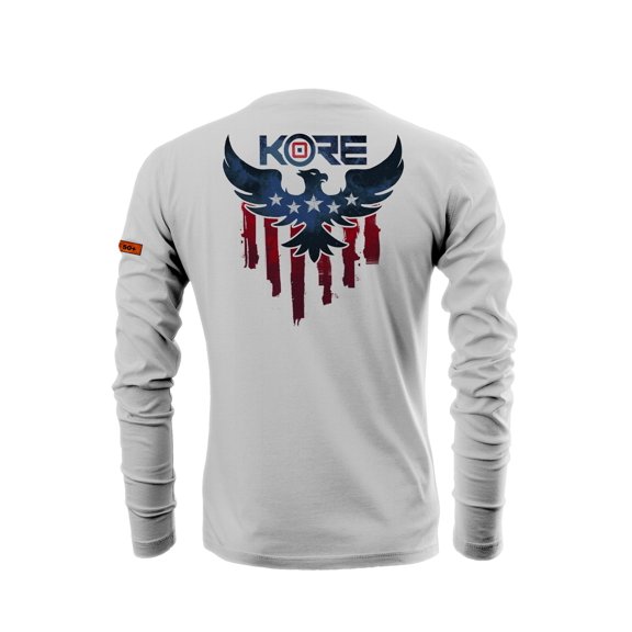 Kore Men&rsquo;s Dry and Cool Sunblocker Workwear Long Sleeve Shirt &ndash; Eagle Stripes (Gray)