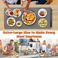 thumbnail image 3 of HYEDSM Fast Heating Warming Mat for Food, XL 36"x16", Electric Food Warmer with 6 Level Adjustable Temperature and 6 Hours Timer, Full-Surface Portab, 3 of 7