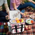 thumbnail image 5 of FORMRS Insulated Cooler Bag 24 Cans Capacity Soft Leakproof Lunch Box with Side Pockets, Pink Ice Cream, 5 of 7