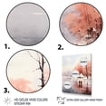 thumbnail image 3 of Designart "Winter Lake Camping II" Landscapes Framed Wall Art - Country Pink Camping Travel Entryway Framed Wall Art Print, 3 of 6