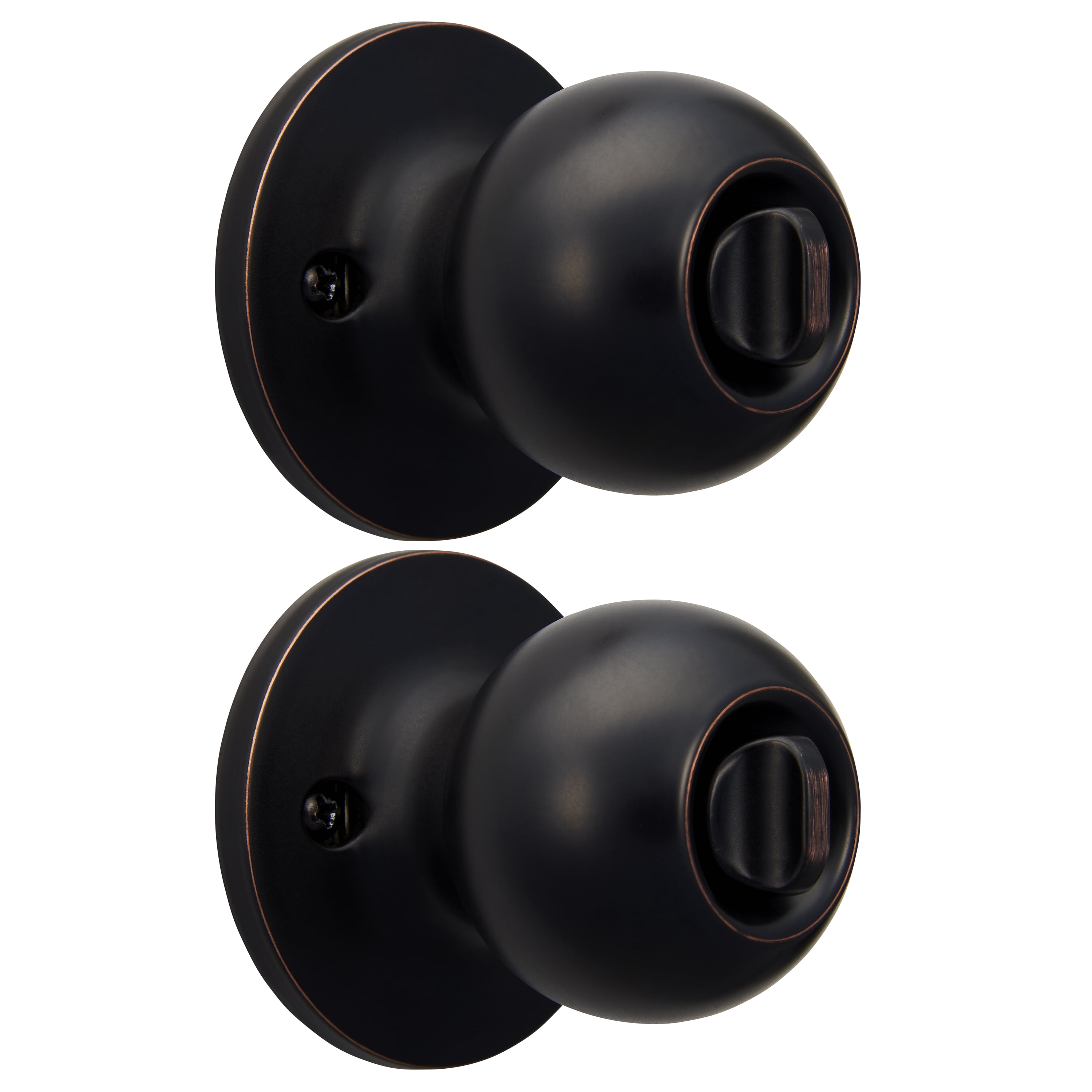 Hyper Tough Keyed Entry Ball Style Doorknob, Oil-Rubbed Bronze Finish, Twin Pack