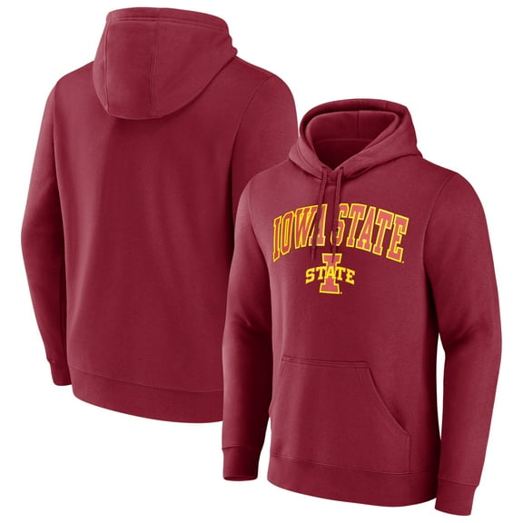Men's  Cardinal Iowa State Cyclones Fleece Pullover Hoodie