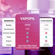Vapofil Advanced Formula Pills All Natural Vitamin Supplement 60 Capsules