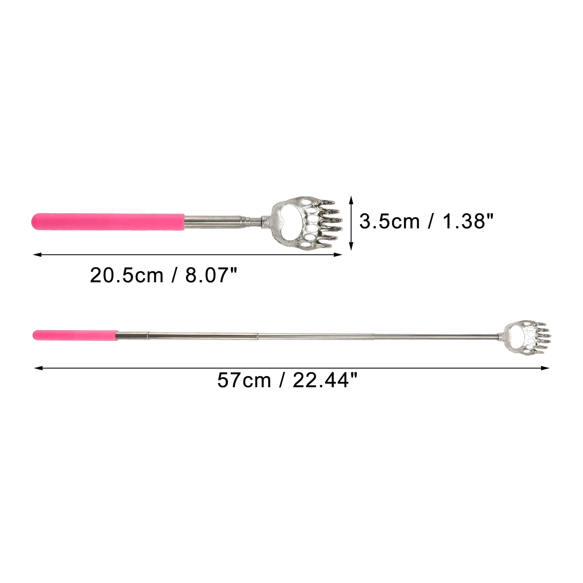 Unique Bargains 1 Pc Extendable Back Scratcher for Bathroom Pink