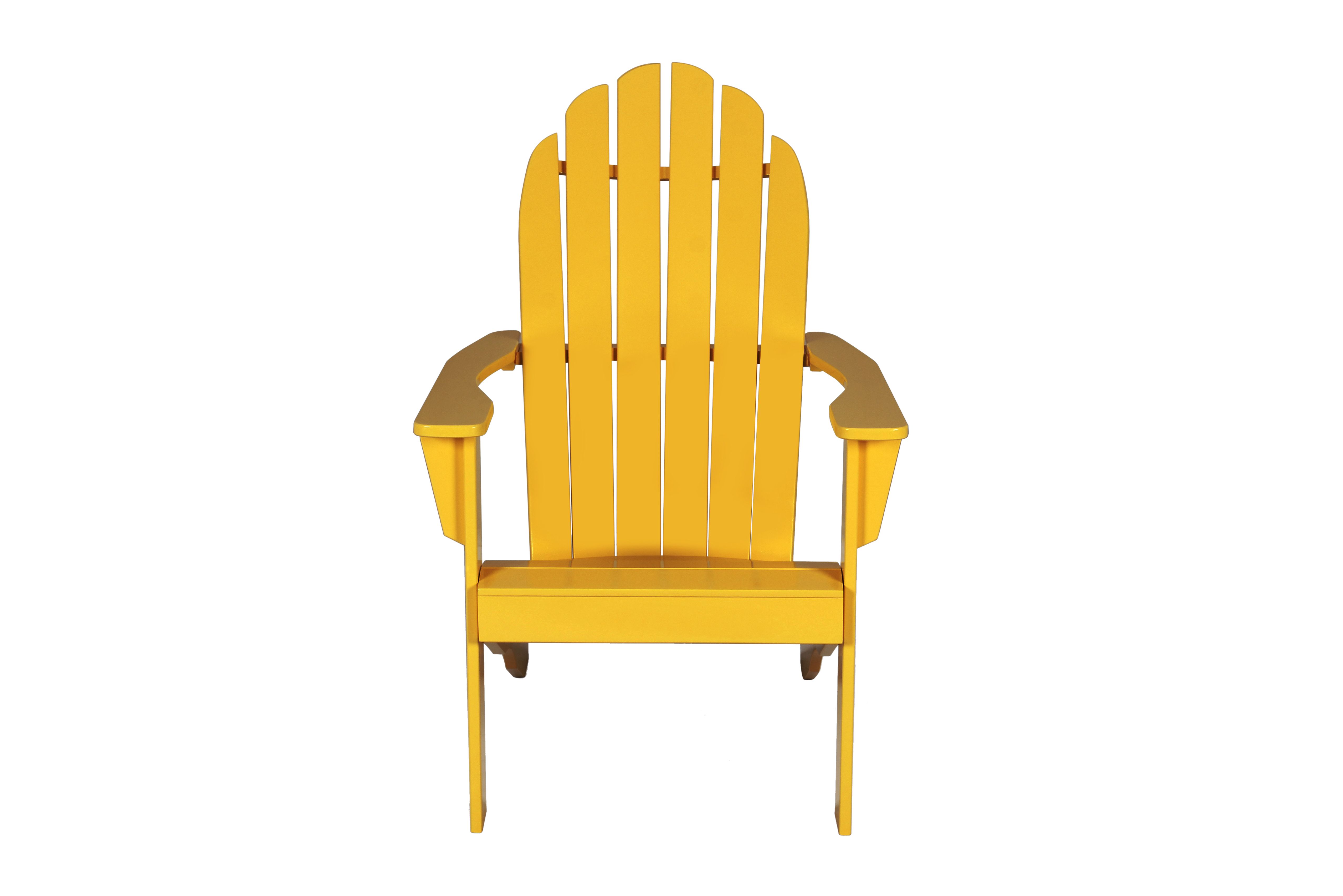 Mainstays Hardwood Adirondack Chair - Yellow - image 2 of 8