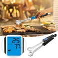 thumbnail image 2 of Digital Display Stainless Steel BBQ Grill Tongs with Temperature Function for Outdoor Kitchen Cooking and Barbecue Use, 2 of 9