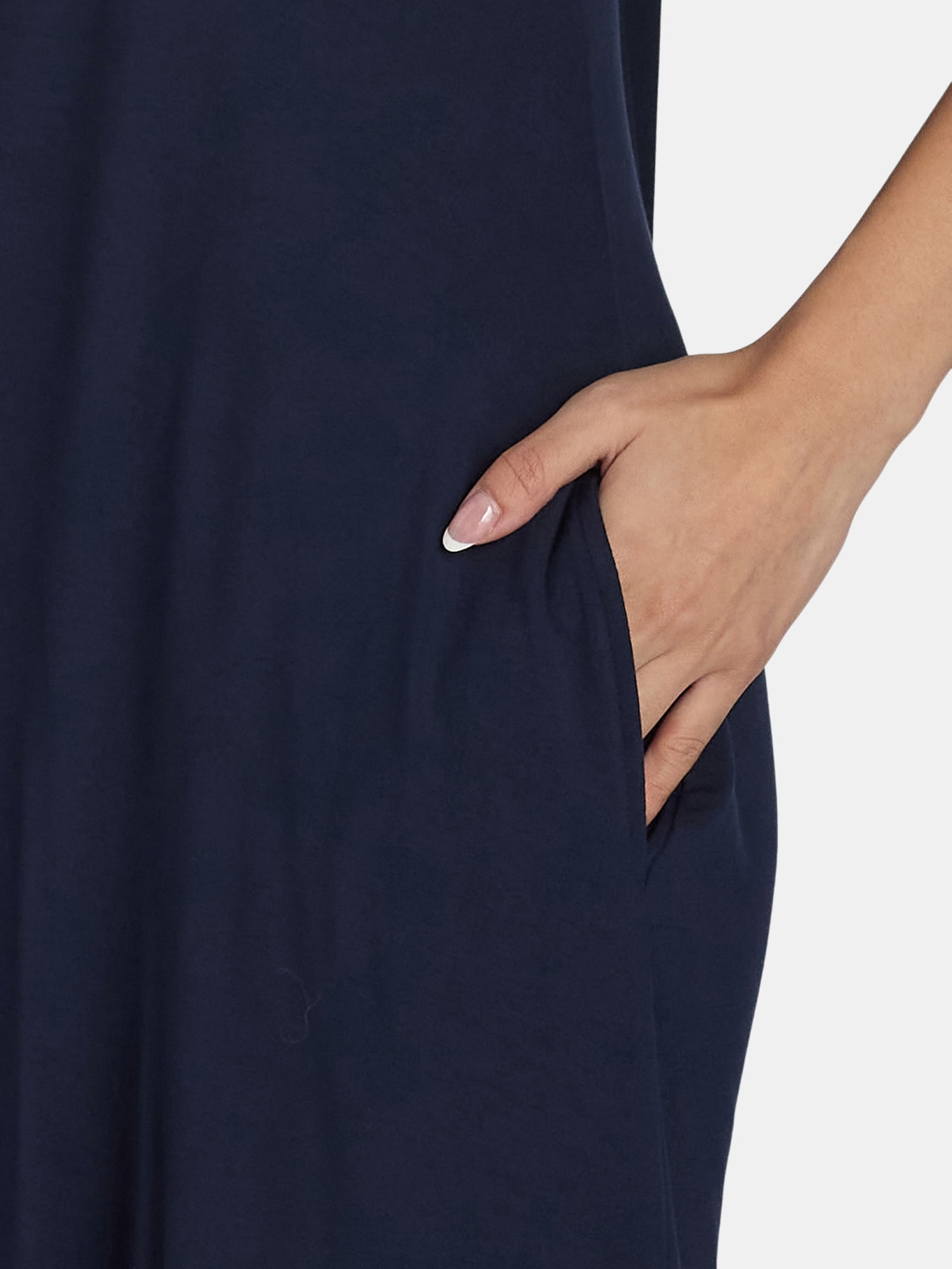 Time and Tru Women’s Sleeveless Knit Swing Dress, Sizes XS-XXXL