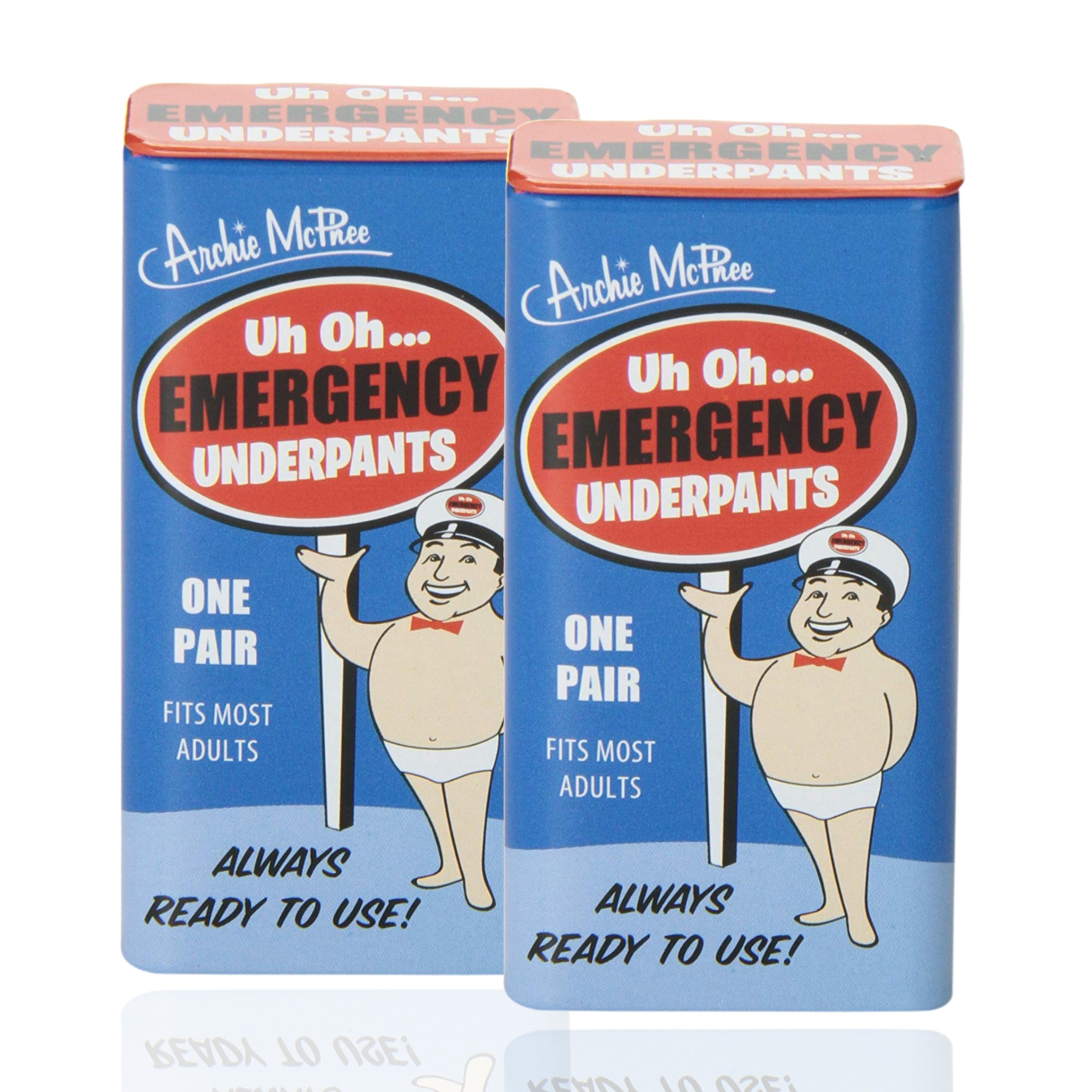 White Elephant Gift Exchange 3 Pairs Emergency Underpants in a Can Great Funny Gag Gifts for Men Women Instant Underwear Travel Out Emergency Underpants in Compact Tin Container