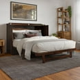 thumbnail image 4 of AFI Alpine Queen Wood Murphy Bed Chest with Mattress and Built-in Charger, Barnwood, 4 of 19