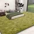 thumbnail image 2 of ZENELESS Large Fluffy Rugs for Living Room,9x12ft Rectangular Shag Rug Carpets for Living Room Bedroom Nursery Grass Green, 2 of 7