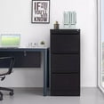 thumbnail image 3 of 3 Drawers Home Office File Cabinet, Metal Vertical Filing Cabinet With Lock For /Legal/Letter/A4, 3 of 18