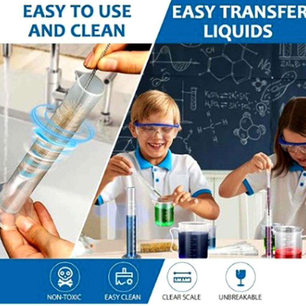 10ml-100ml Cylinders, 50ml-1000ml Beakers, and Pipettes