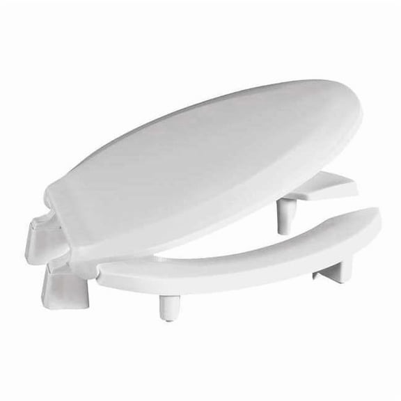 CENTOCO GR3L820STS-001 Toilet Seat, With Cover, Plastic, Elongated, White