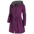 thumbnail image 4 of Skpblutn Women'S Jacket Coats Zipper Patchwork Winter Fly Hooded Space Plus Thick Cotton Purple Xxxxl, 4 of 7