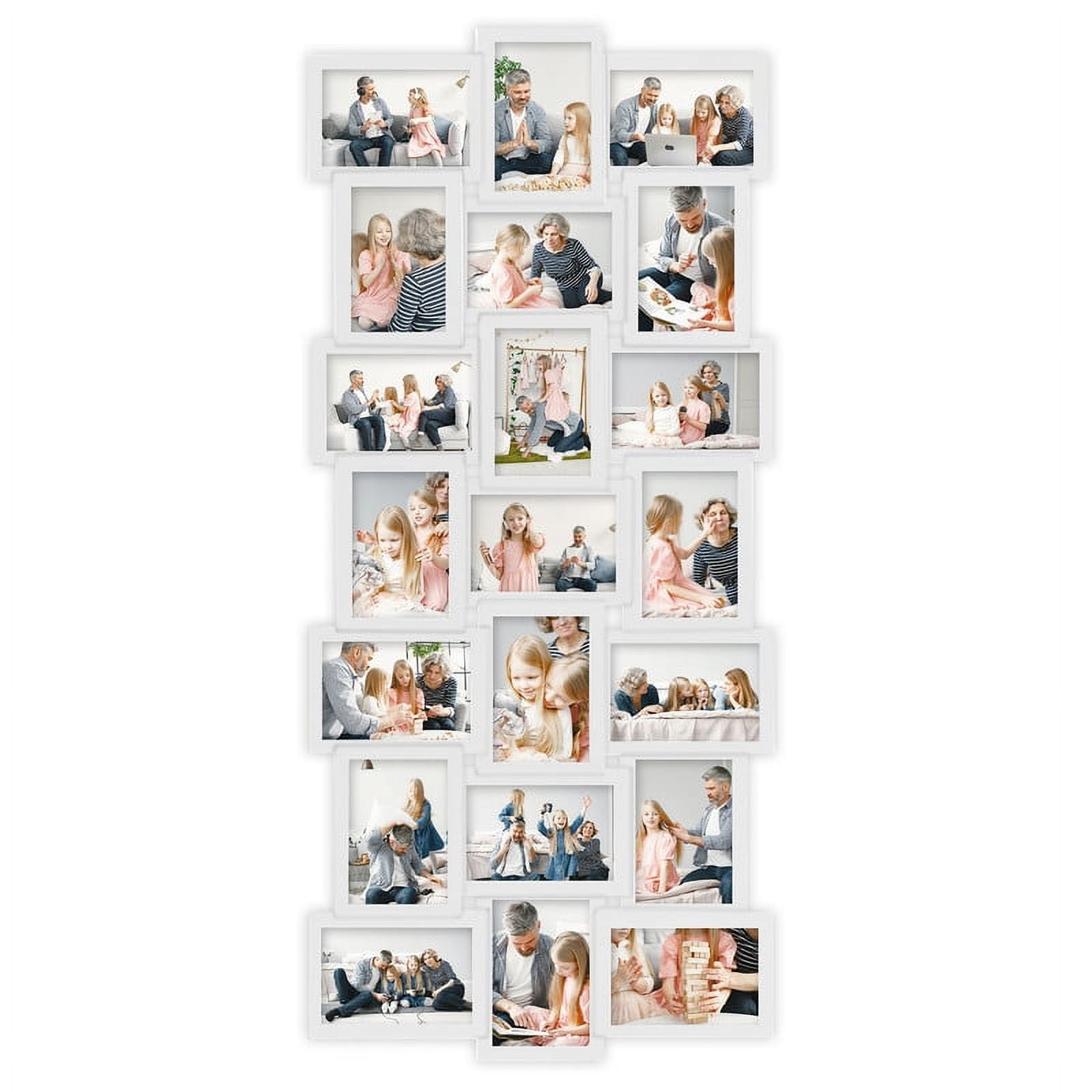Hello Laura 21-Opening 6x4 Inch Family Picture Frames, White