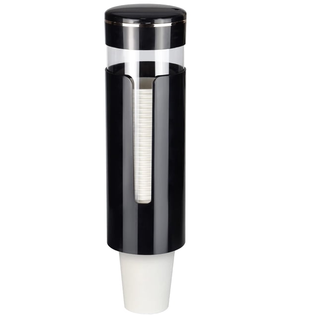 Dispensador de vasos KIMCHOMERSE tipo tira para vasos de 120 ml a 210 ml, color negro
